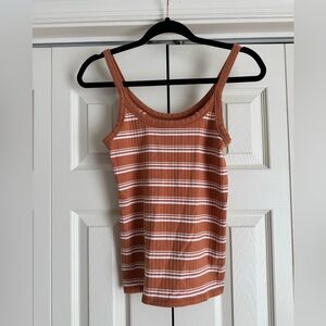 Aerie Striped Ribbed Basic Tank Top